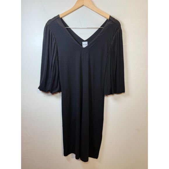 Nic+Zoe Knit A-Line Dress Women’s Size XS Black Onyx V-Neck Relaxed Fit NWT - Picture 4 of 9